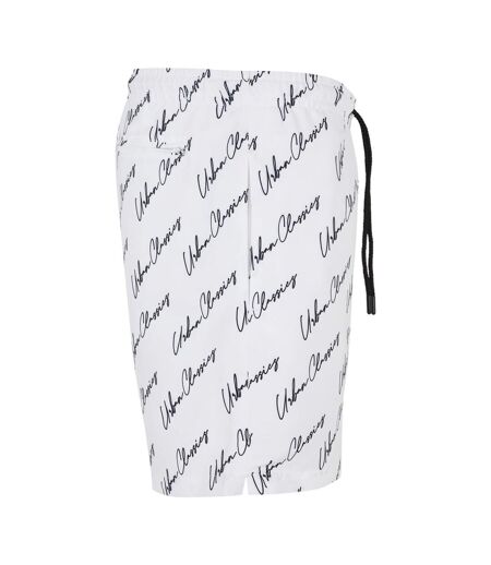 Short De Bain Motif/style Texte Homme Blanc Urban Classics