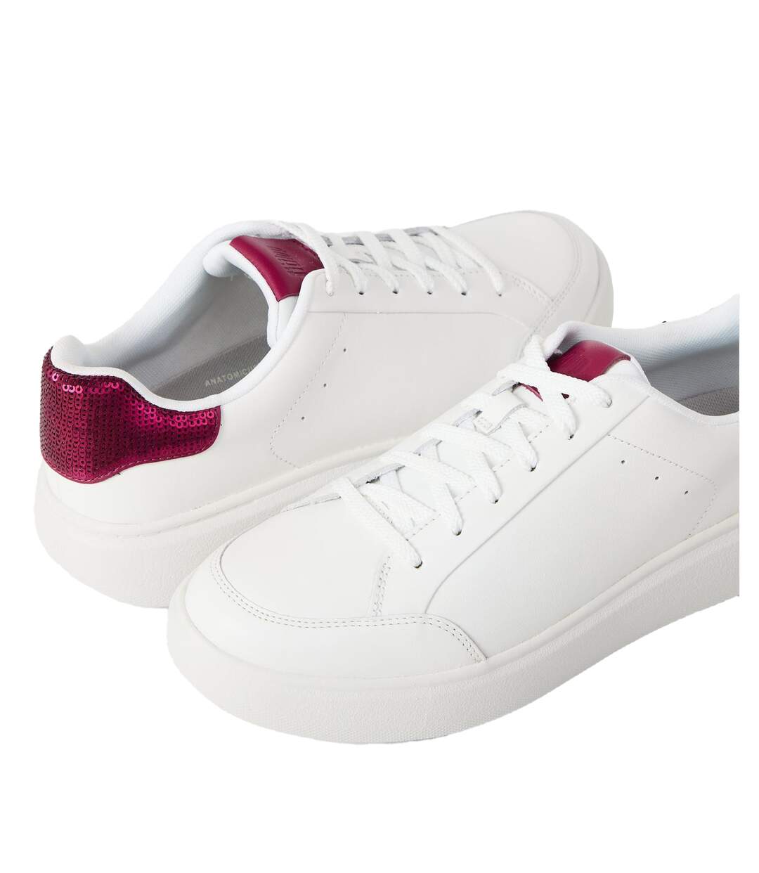 Womens/ladies Sequin Flatform Trainers White Ruby FitFlop-4