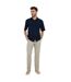 Mens Drewrea Short-sleeved Shirt Navy Threadbare-1