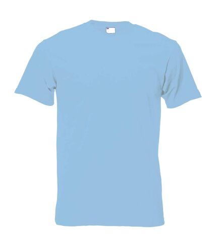 Mens Short Sleeve Casual T-Shirt (Light Blue) - UTBC3904