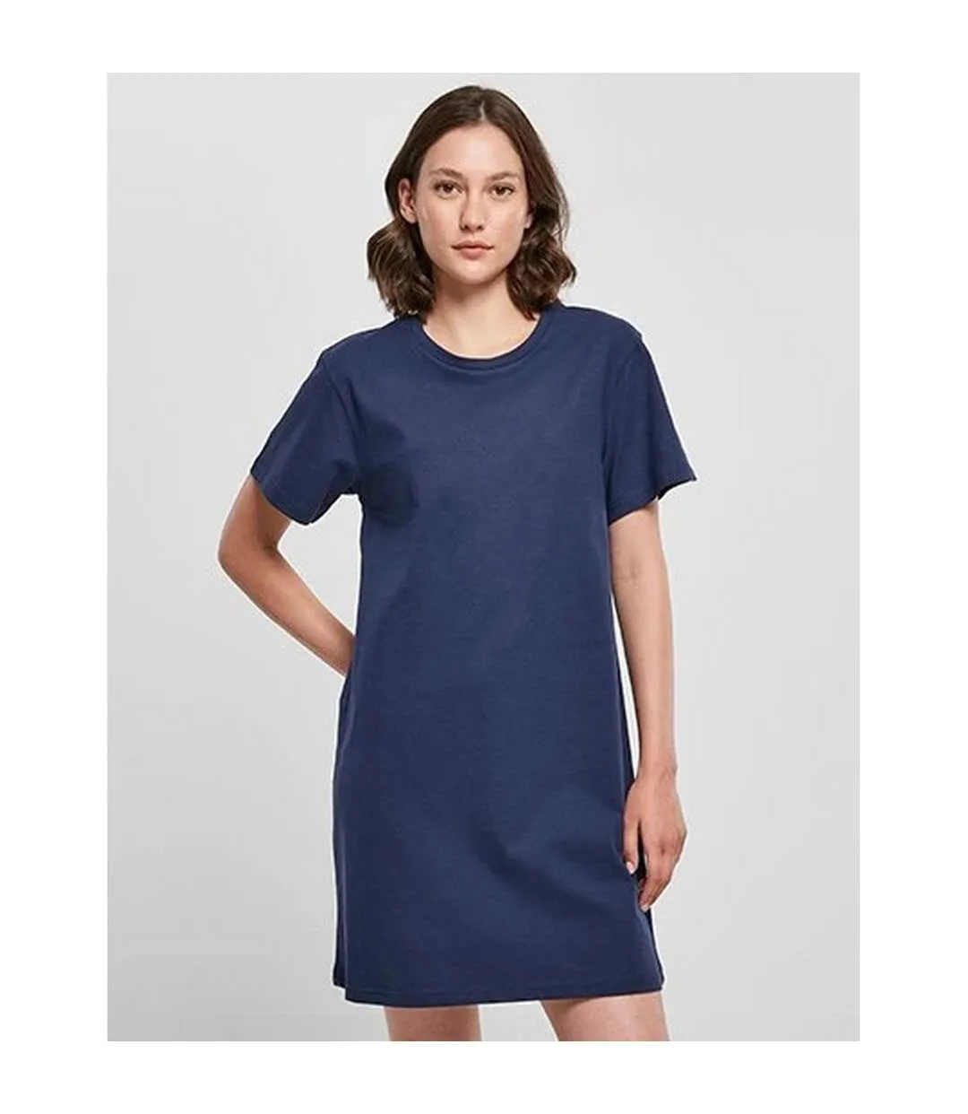 Robe T-shirt Femme Bleu Marine Clair Build Your Brand-1