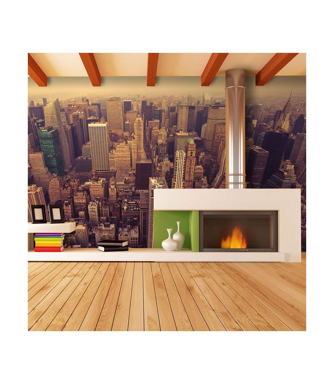 Papier Peint Manhattan Vu du Ciel, New York 270x450cm-1