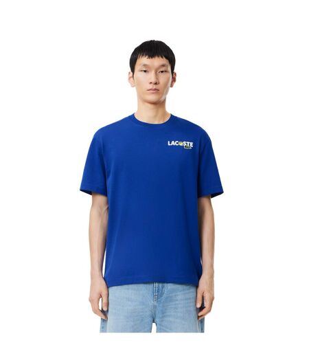 T-shirt Style Imprimé Au Dos Homme Bleu Lacoste