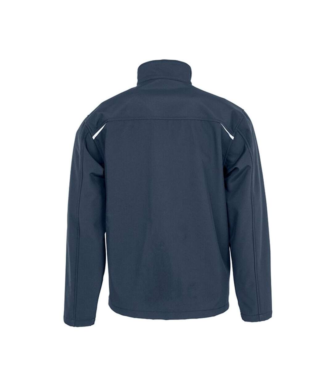 Mens printable 3 layer soft shell jacket navy Result Genuine Recycled-2