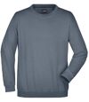 Sweat-shirt col rond - JN040 - gris carbone - mixte homme femme