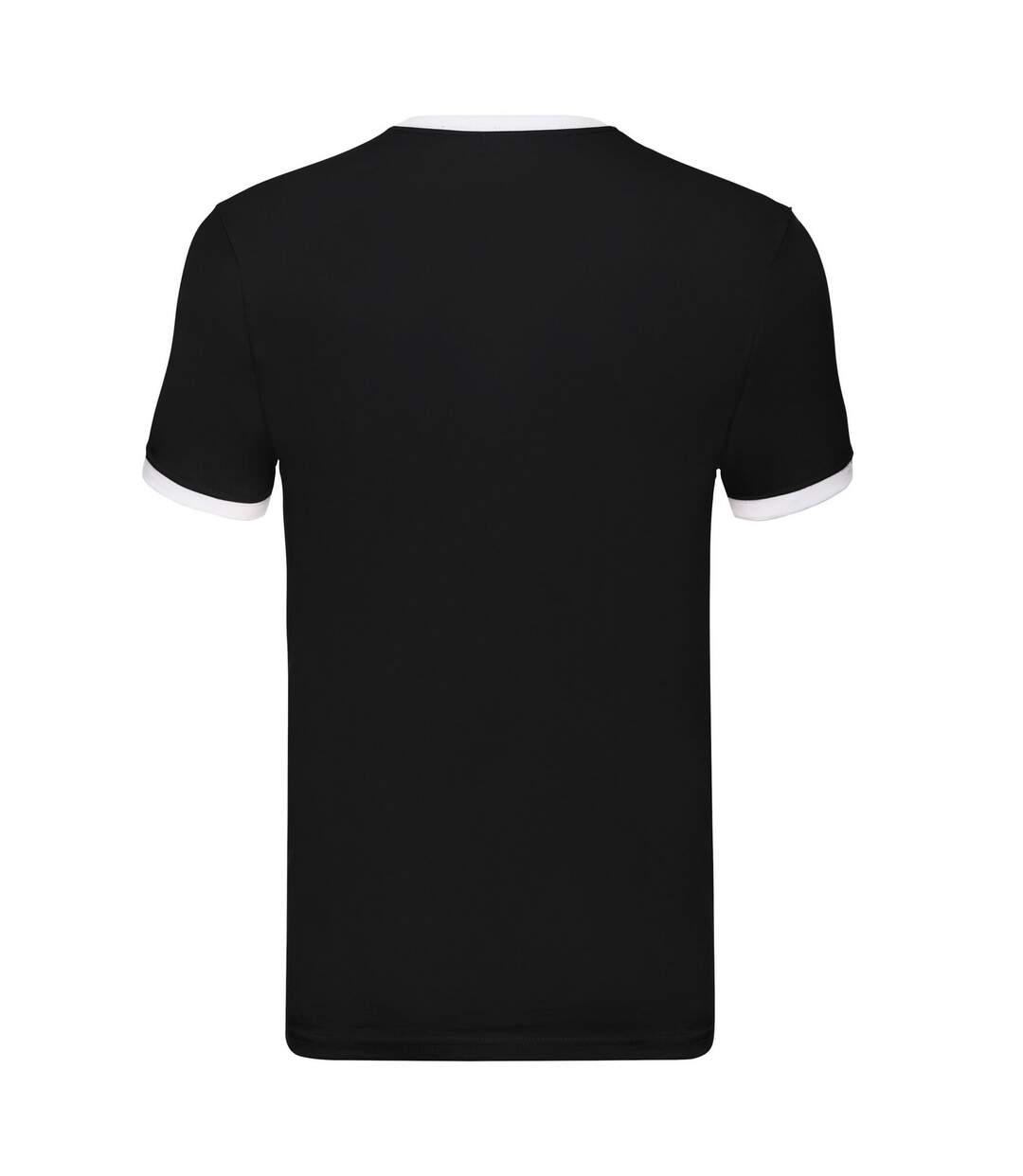 T-shirt Ringer Homme Noir Blanc Fruit Of The Loom-2