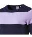 Womens/ladies Short-sleeved Golf Sweater Top Navy Purple Puma-3