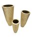 Lot de 3 Vases en Métal Glasy 114cm Or-2