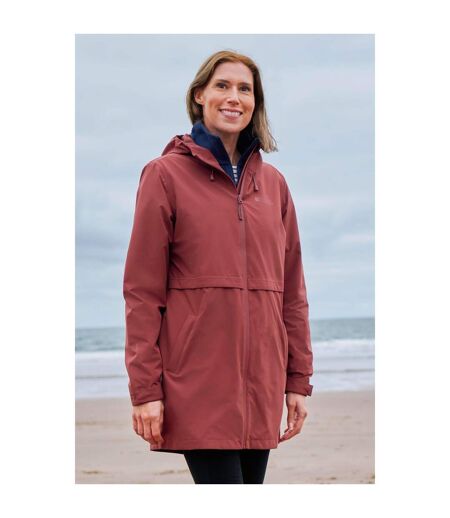 Womens/ladies Hilltop Ii Waterproof Jacket Rust Mountain Warehouse