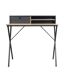 Bureau en Acier et MDF avec Tiroir et Niches de rangement - Noir-2