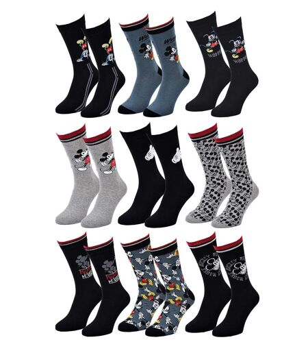 Chaussettes Pack Cadeaux Homme MICKEY Pack 9 Paires MICK24