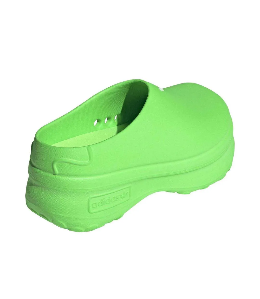 Womens/ladies Stan Smith Clogs Green Adidas-2