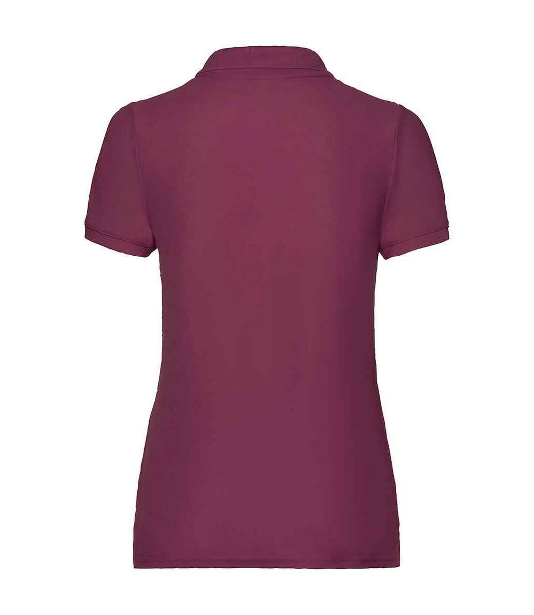 Polo manches courtes femme bordeaux Fruit of the Loom-2