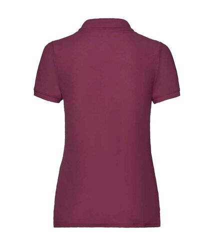 Polo manches courtes femme bordeaux Fruit of the Loom Fruit of the Loom