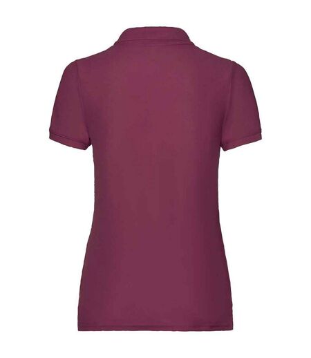 Polo manches courtes femme bordeaux Fruit of the Loom Fruit of the Loom