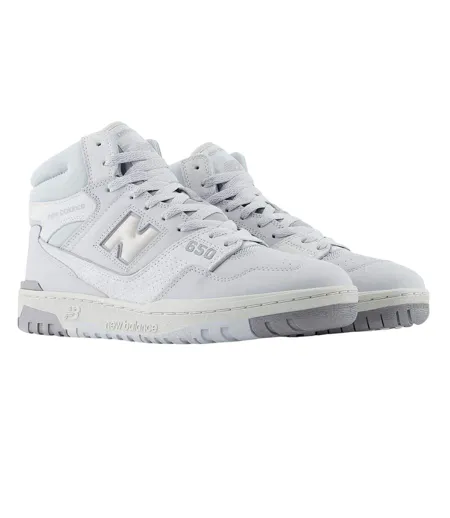 Womens/ladies 650 Leather High Top Trainers Light Grey New Balance