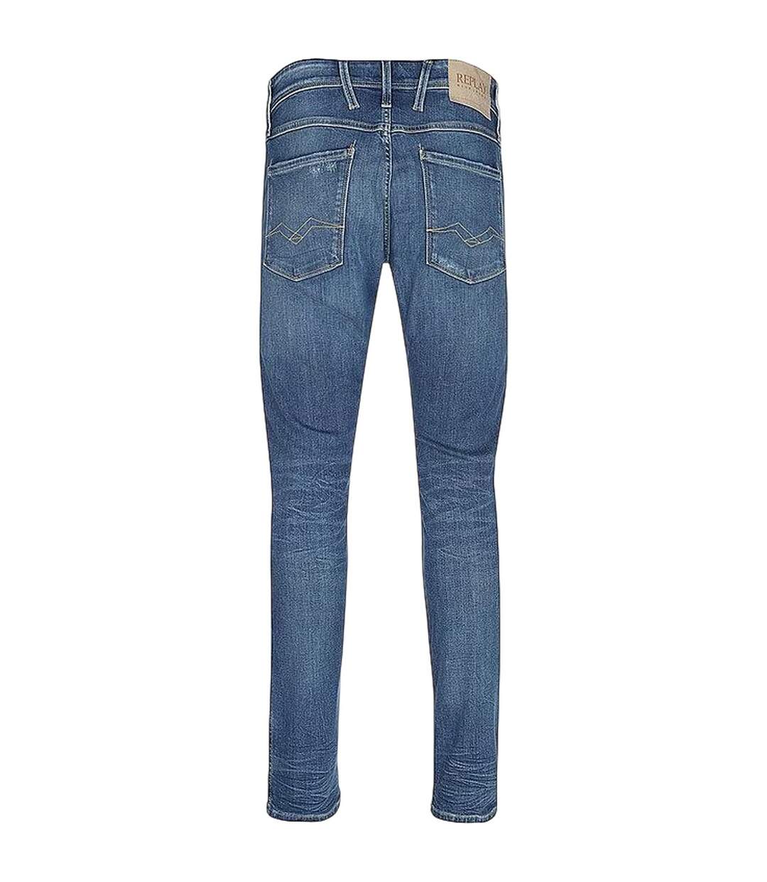 Mens Anbass Cotton Slim Jeans Blue Replay-2