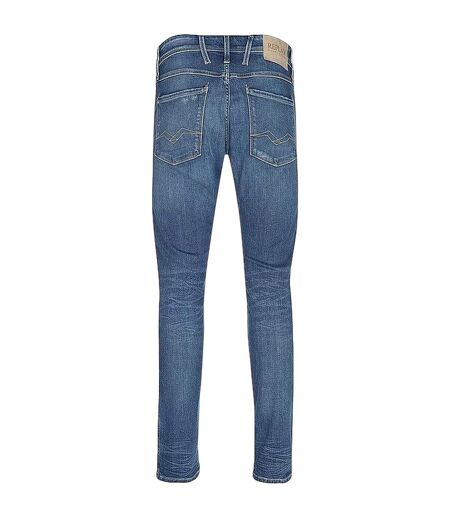 Mens Anbass Cotton Slim Jeans Blue Replay