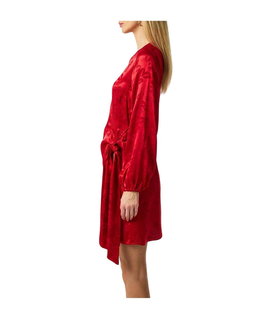 Robe Courte Manches Longues Motif/style Lèvres Vienna Femme Rouge Never Fully Dressed-3