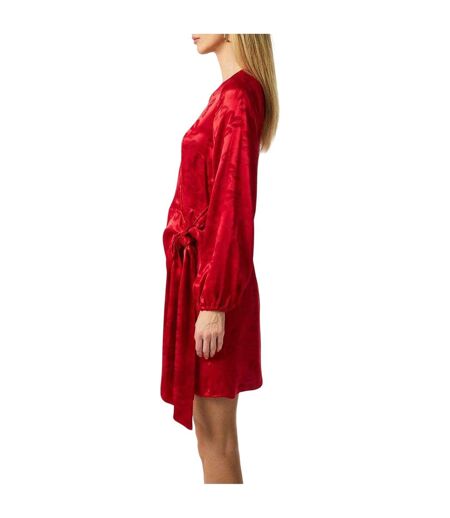 Robe Courte Manches Longues Motif/style Lèvres Vienna Femme Rouge Never Fully Dressed