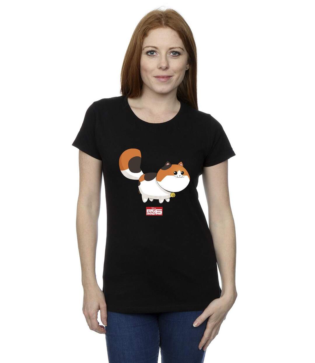 Disney - T-shirt BIG HERO BAYMAX KITTEN POSE - Femme (Noir) - UTBI13466-2