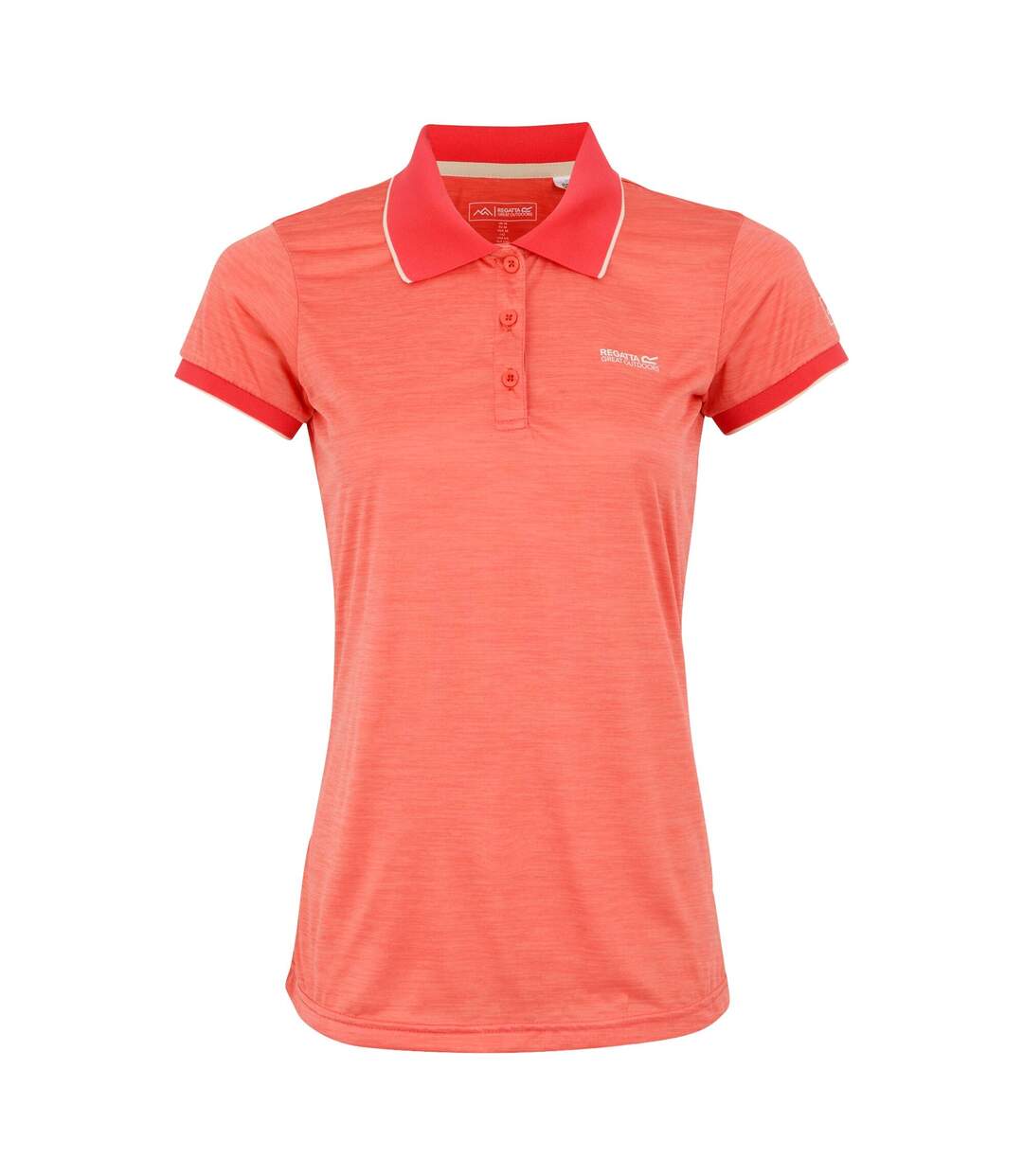 Womens/ladies remex ii polo neck t-shirt peach bloom Regatta-1