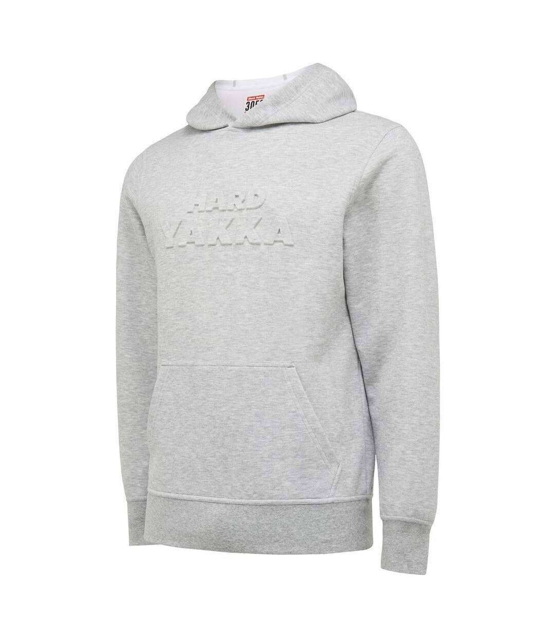 Mens embossed hoodie light grey marl Hard Yakka