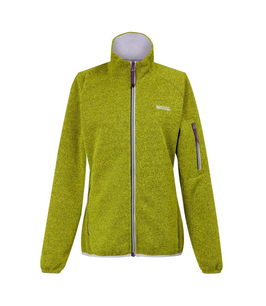 Womens/ladies ravenhill full zip fleece top citron lime/lilac frost Regatta