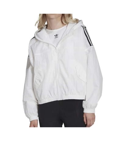 Coupe-vent Blanc/Noir Femme Adidas Windbreaker - 44