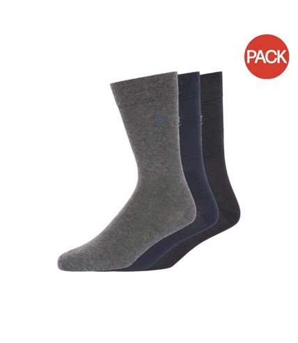 Chaussettes adulte gris / bleu marine / noir French Connection