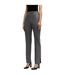 Womens/ladies Straight Leg Slim Trousers Grey Boss-4