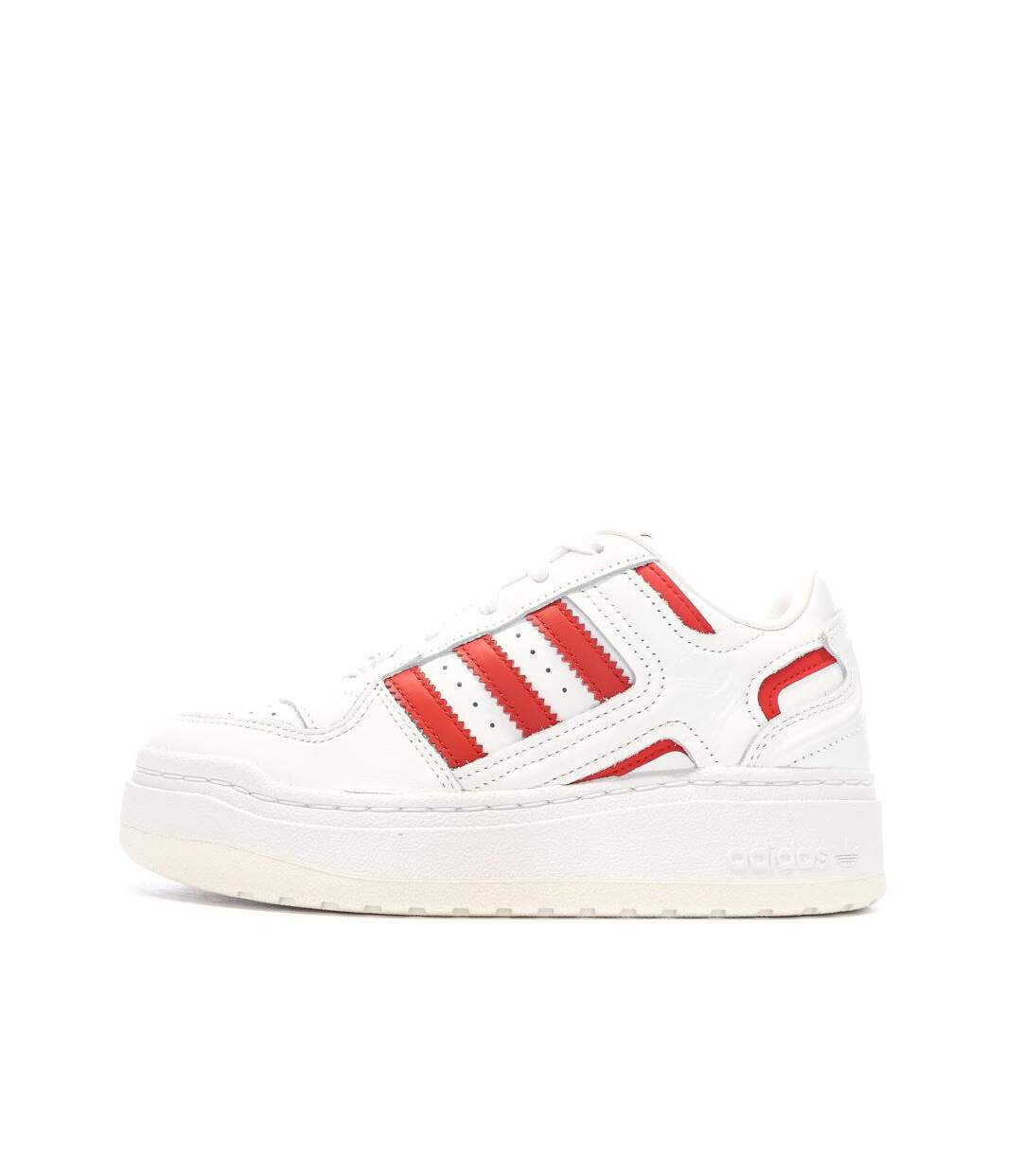 Baskets blanches/rouges femme adidas forum xlg-1