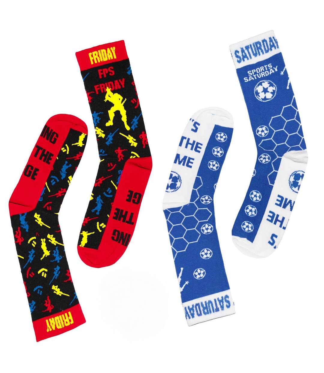 Pack Of 7  Mens Video Game Items Socks  Multicoloured Floso-4