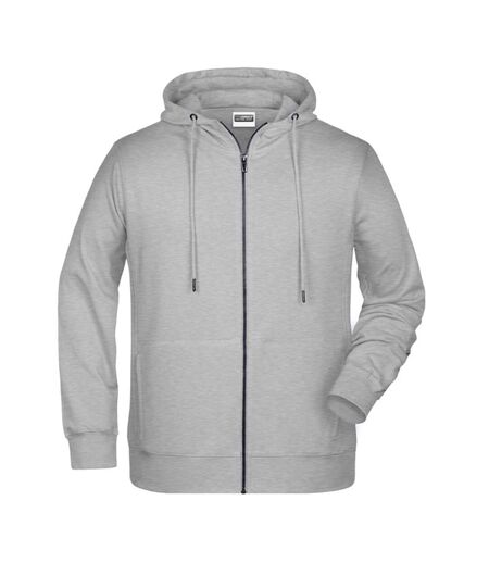 Veste À Capuche Homme Gris Chiné James And Nicholson