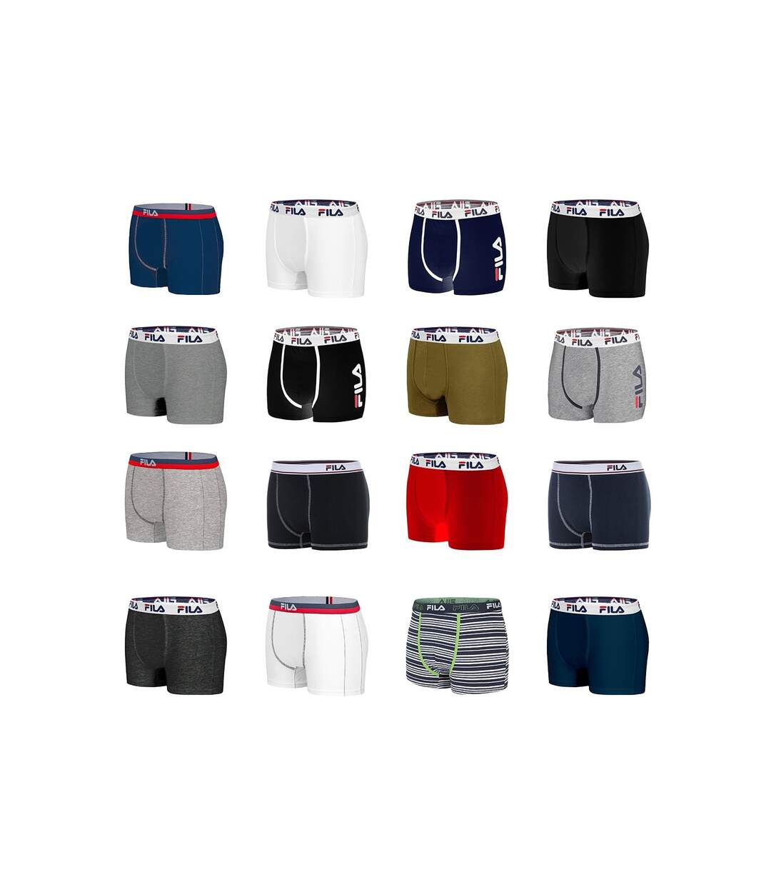 Pack Surprise de 6 Boxers coton homme Fila