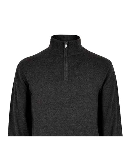 Mens Arundel Quarter Zip Sweater Top Graphite Kustom Kit