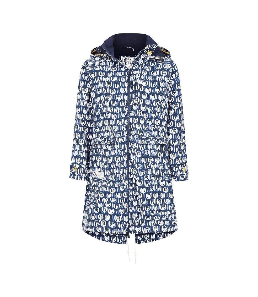 Veste Imperméable Motif/style Capsule Femme Bleu Marine Blanc Lazy Jacks-2