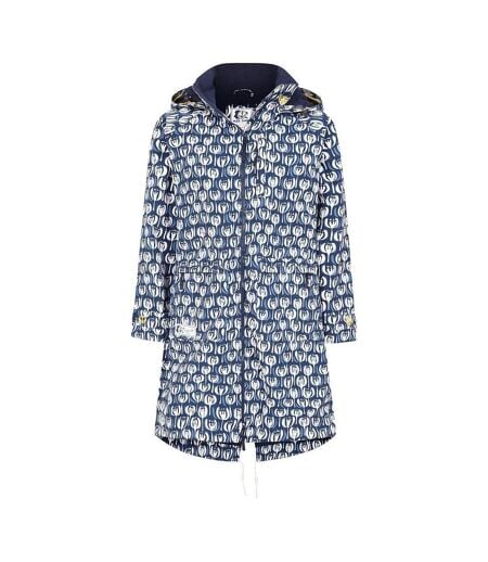 Veste Imperméable Motif/style Capsule Femme Bleu Marine Blanc Lazy Jacks