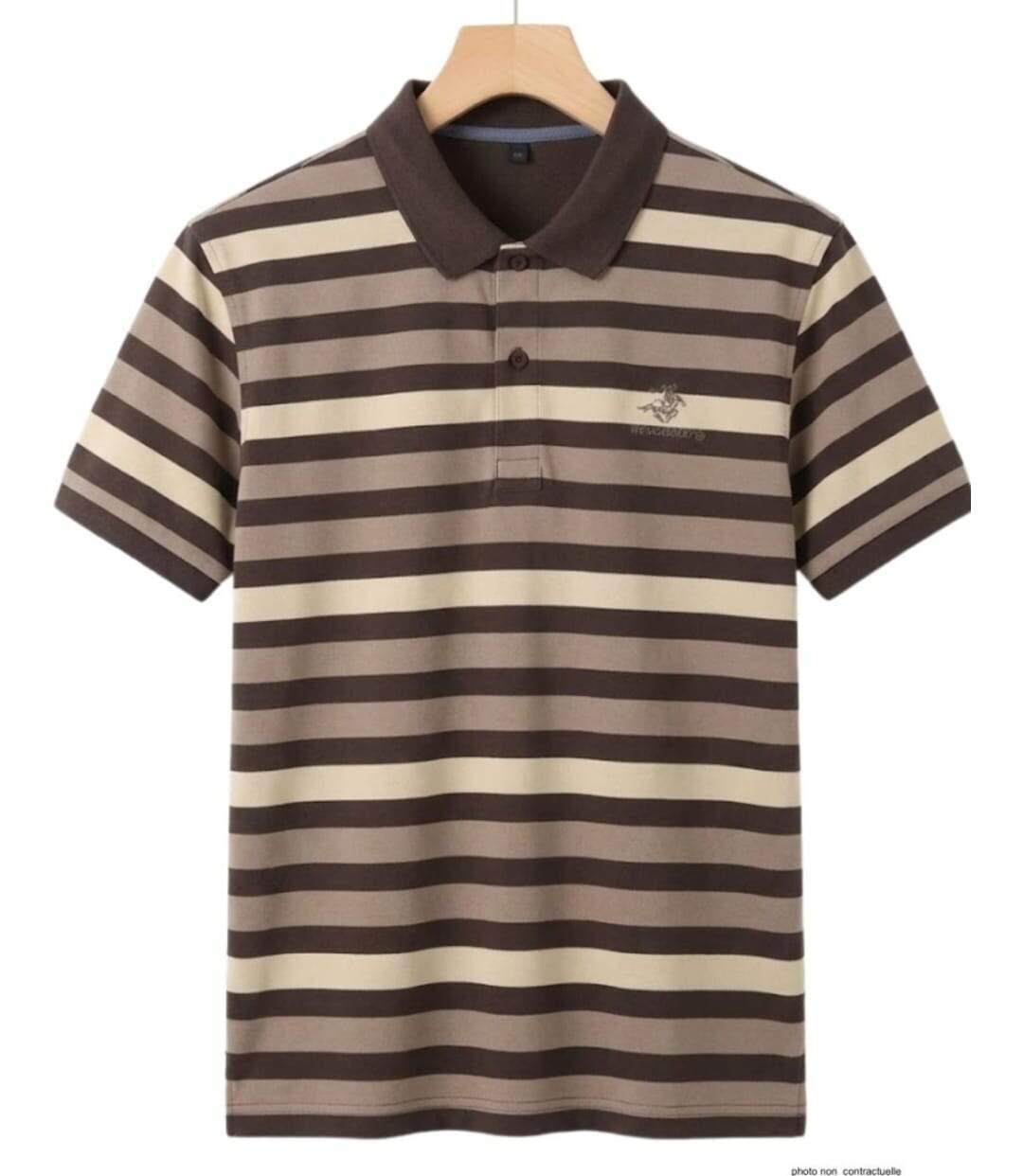 WINCHESTER RANNOCK1 — Polo manches courtes choco : l'élégance casual et le confort absolu en pur coton-2