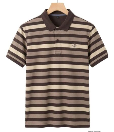 WINCHESTER RANNOCK1 — Polo manches courtes choco : l'élégance casual et le confort absolu en pur coton