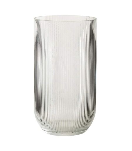 Vase Design en Verre Ligné 30cm Transparent