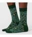 1 Pack Mens & Ladies Cotton Green Paisley Design Socks-3