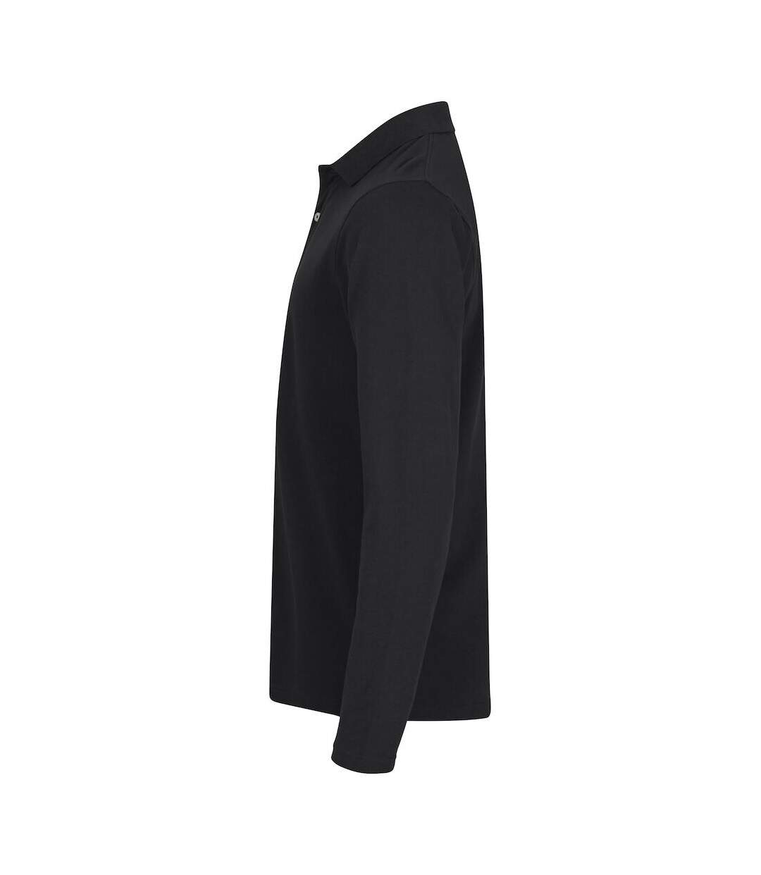 Polo Manches Longues Premium Homme Noir Clique-3