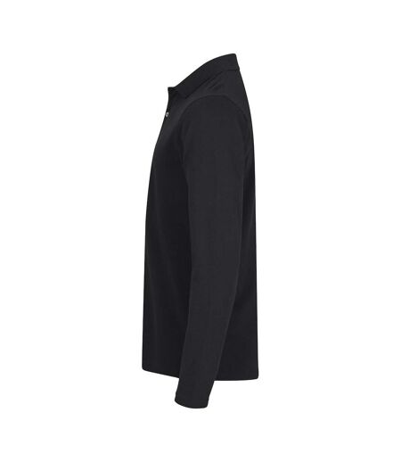 Polo Manches Longues Premium Homme Noir Clique