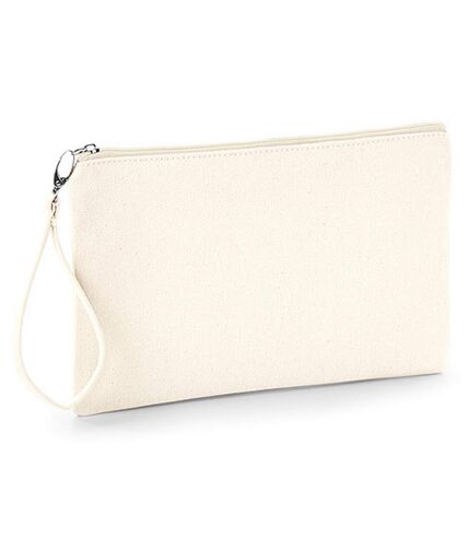 Westford Mill Canvas Wristlet Pouch (Natural/Natural) (10.2 x 6.7in)