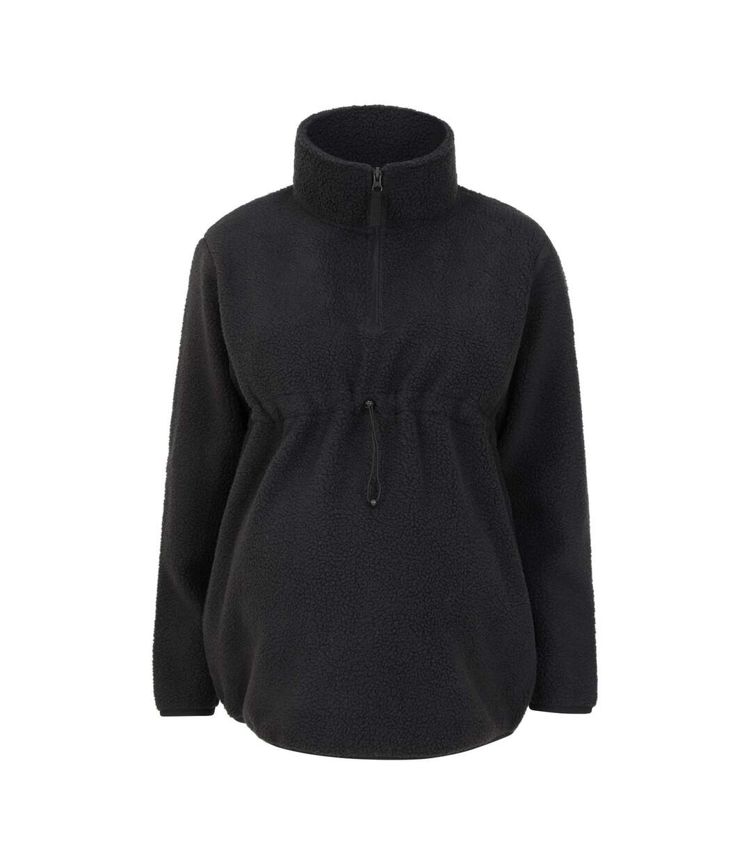 Womens/ladies cosy sherpa half zip maternity fleece top black Mountain Warehouse