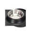 Double dog bowl & mat one size black/steel Jackson Pet Co