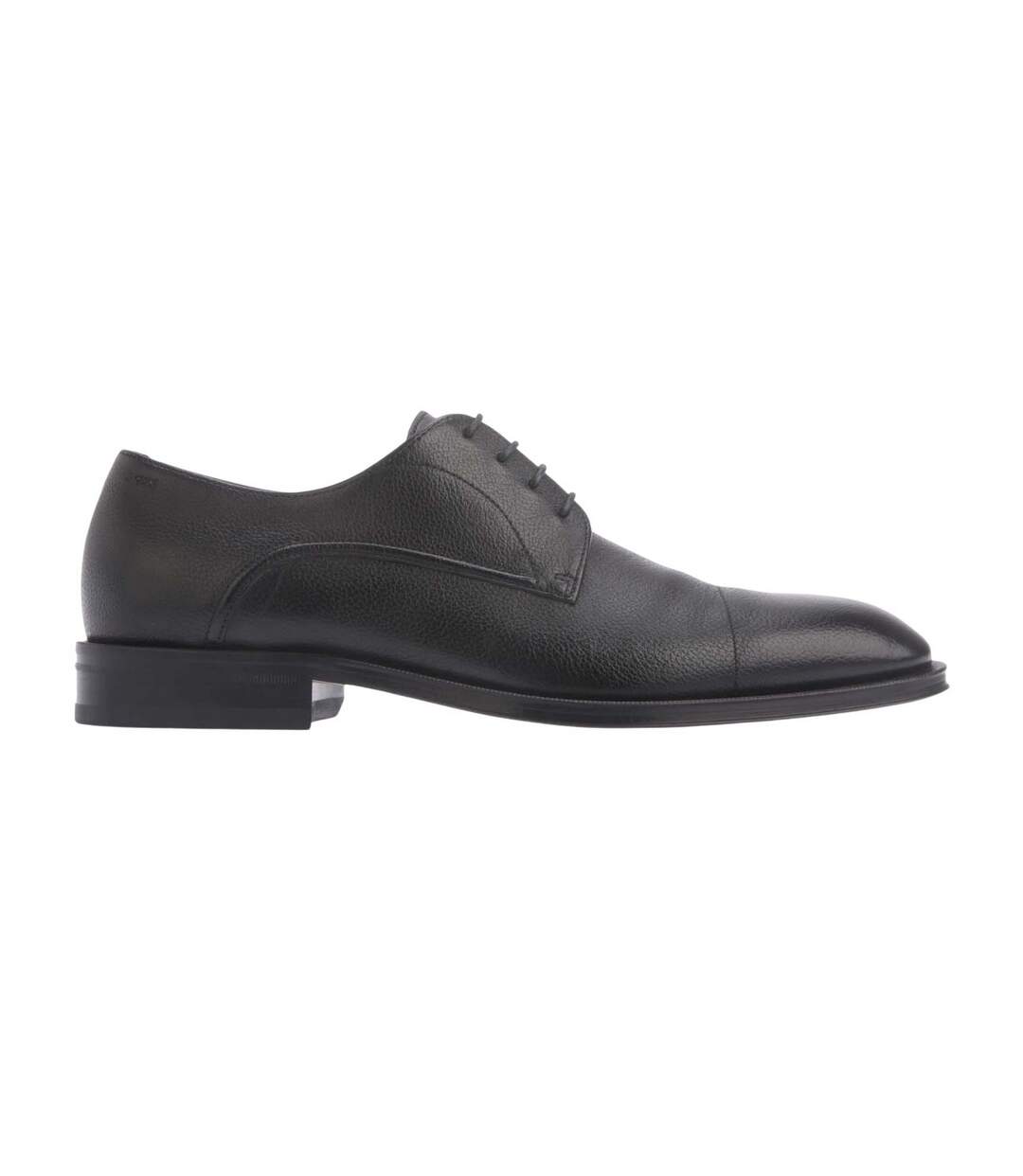 Mens Derrek Leather Derby Shoes Black Boss-3