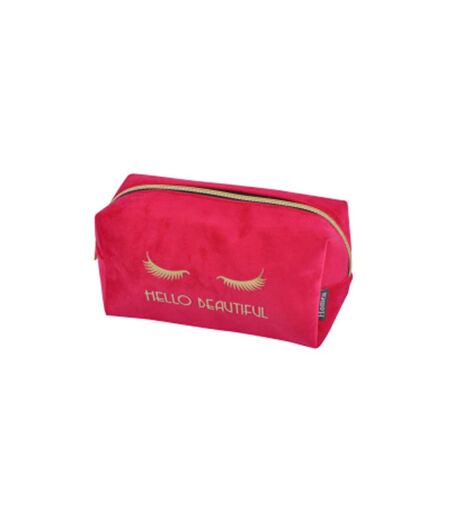 Trousse de Maquillage Velours Hello 22cm Fuchsia