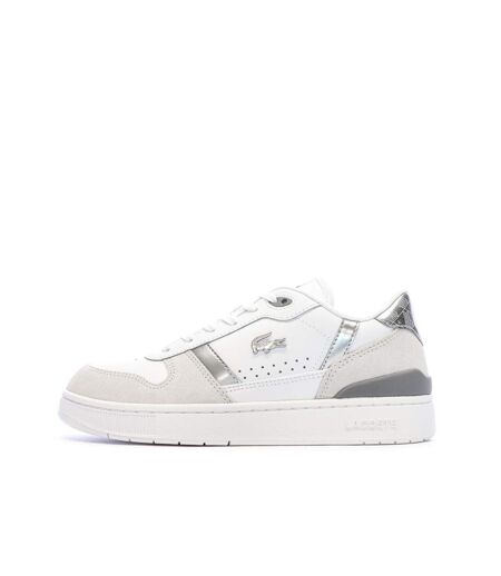 Basket blanc/gris femme lacoste t-clip set 224